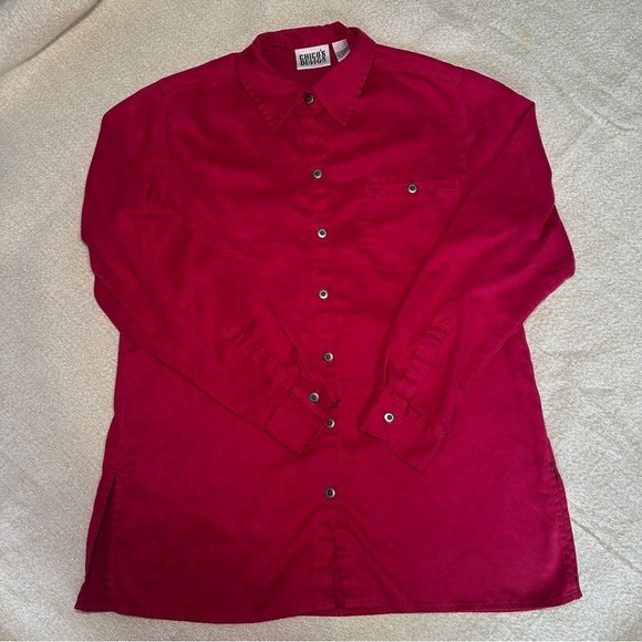 Chico's Tops - Chico's Vibrant Red Casual Button Down Shirt